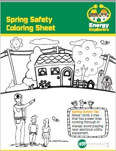 Spring Safety Coloring Sheet