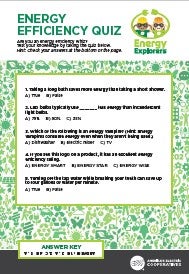 Energy Efficiency Quiz