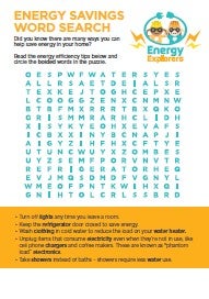 Energy Savings Word Search