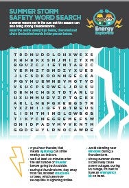 Summer Storm Word Search