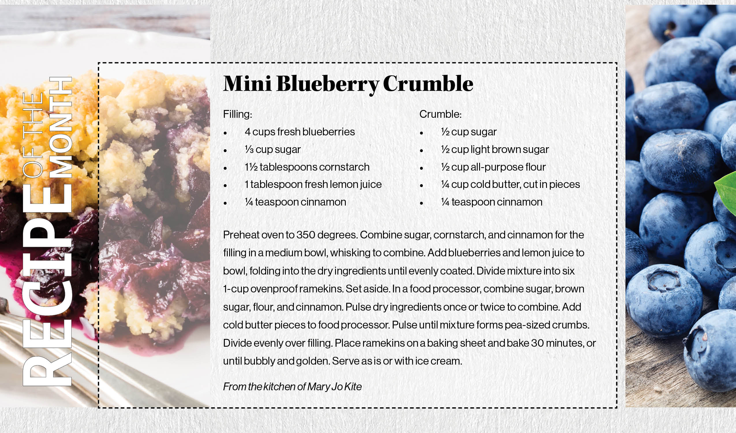 Mini Blueberry Crumble recipe