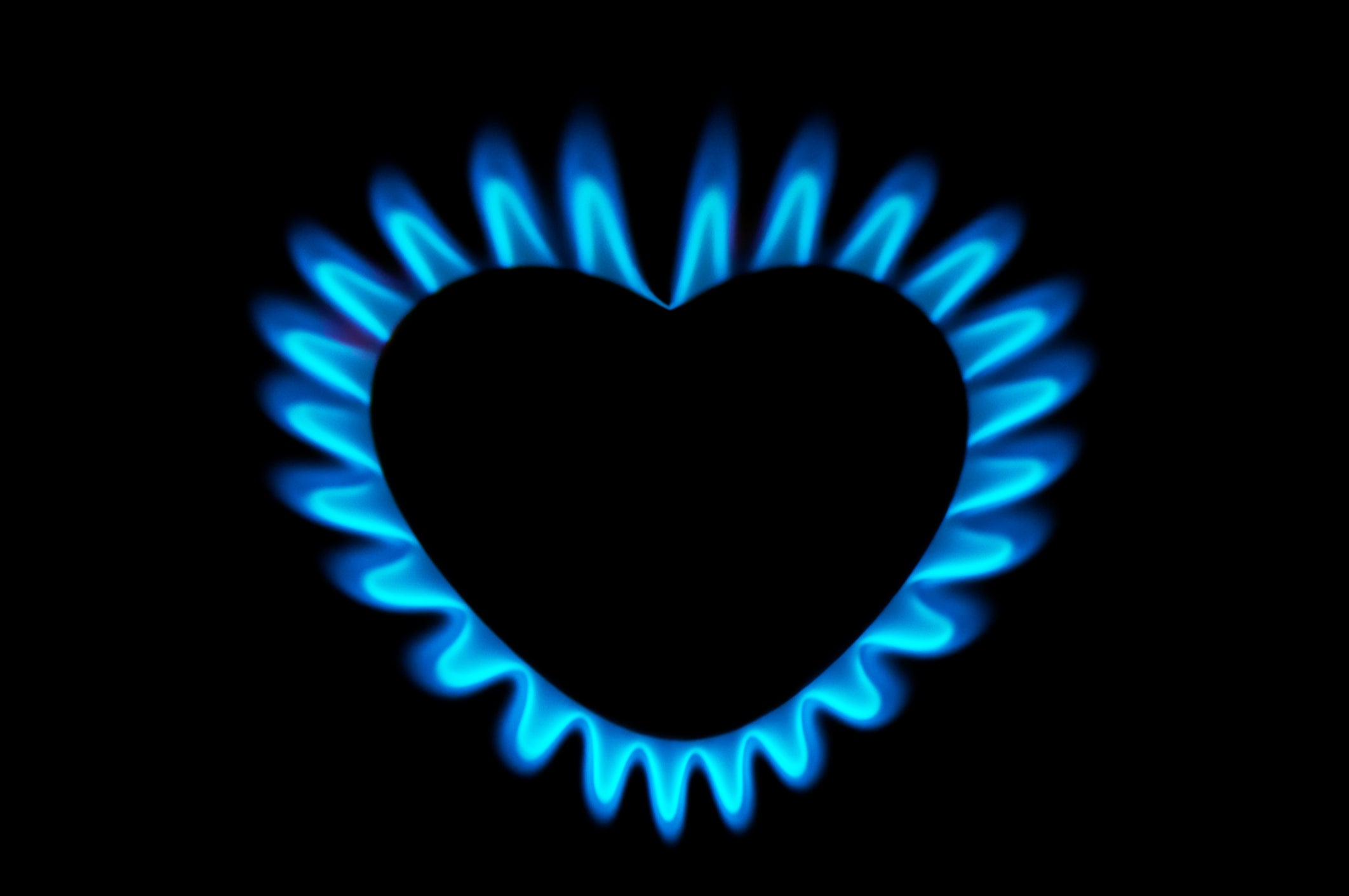 natural gas heart shape